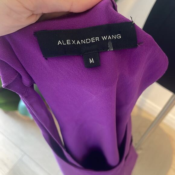 Alexander Wang purple silk racerback mini dress - Picture 4 of 5